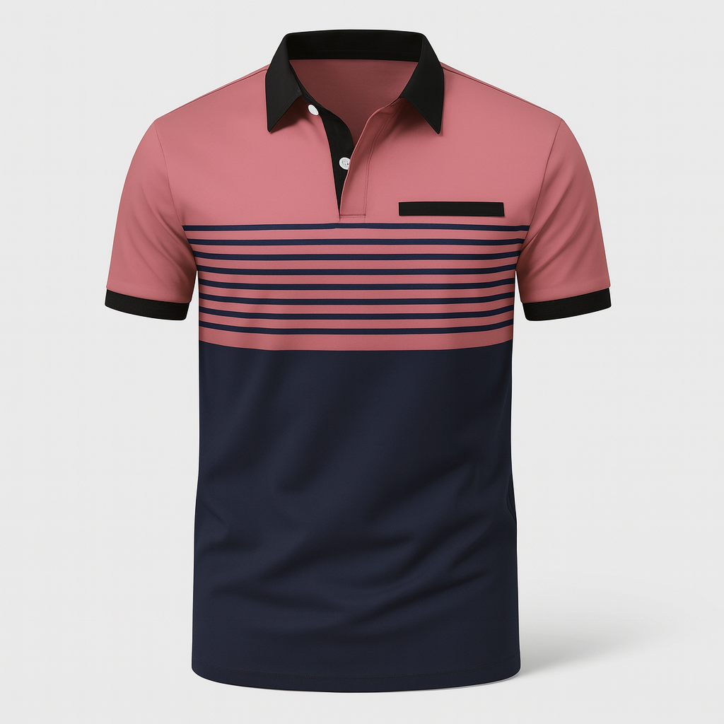 Polo d'été à rayures pour homme décontracté 5