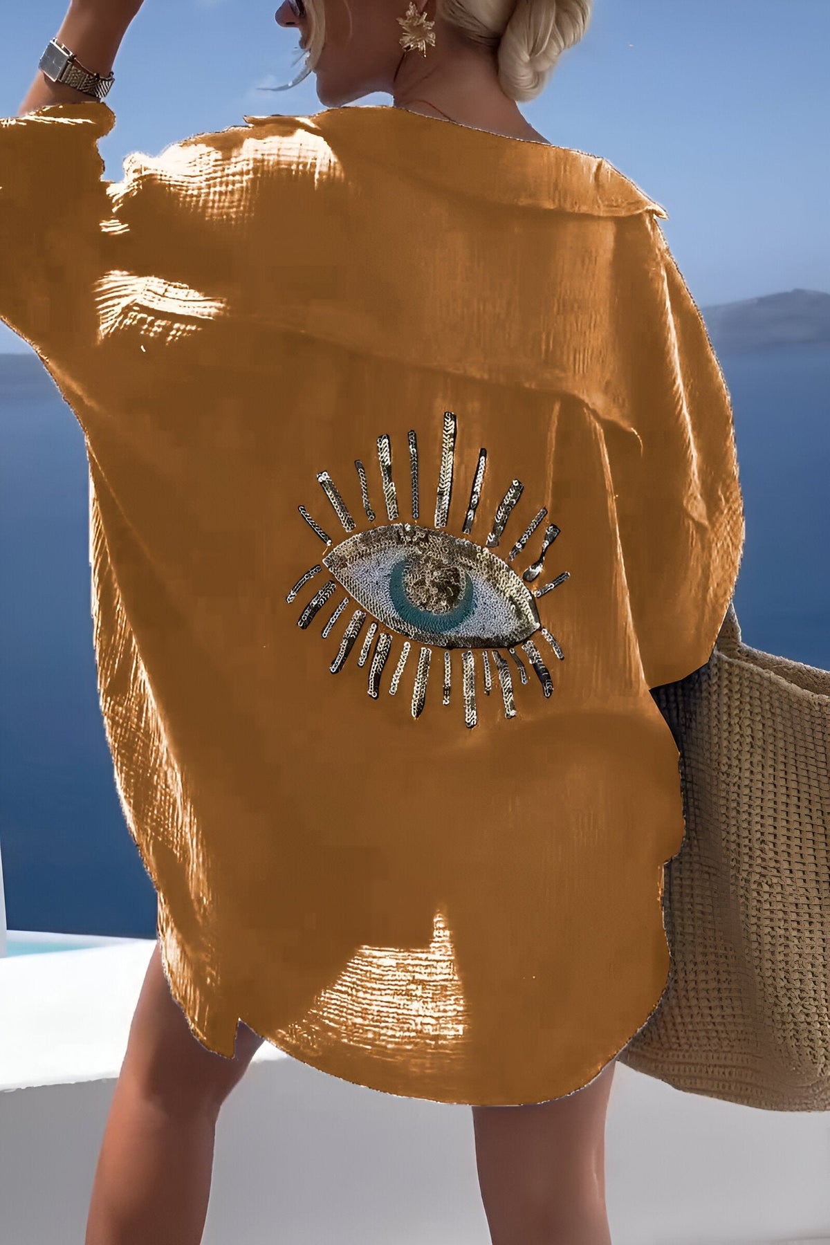 Polo pour Femme Boutonné avec Motif Unique 6