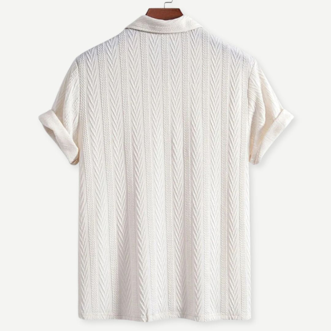Polo pour Homme en Air-Knit avec Motif Chevron 1