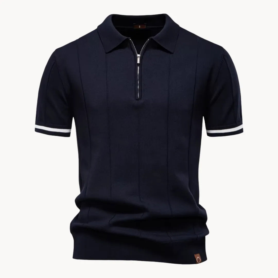 Polo pour Hommes à Manches Courtes avec Fermeture Éclair 3