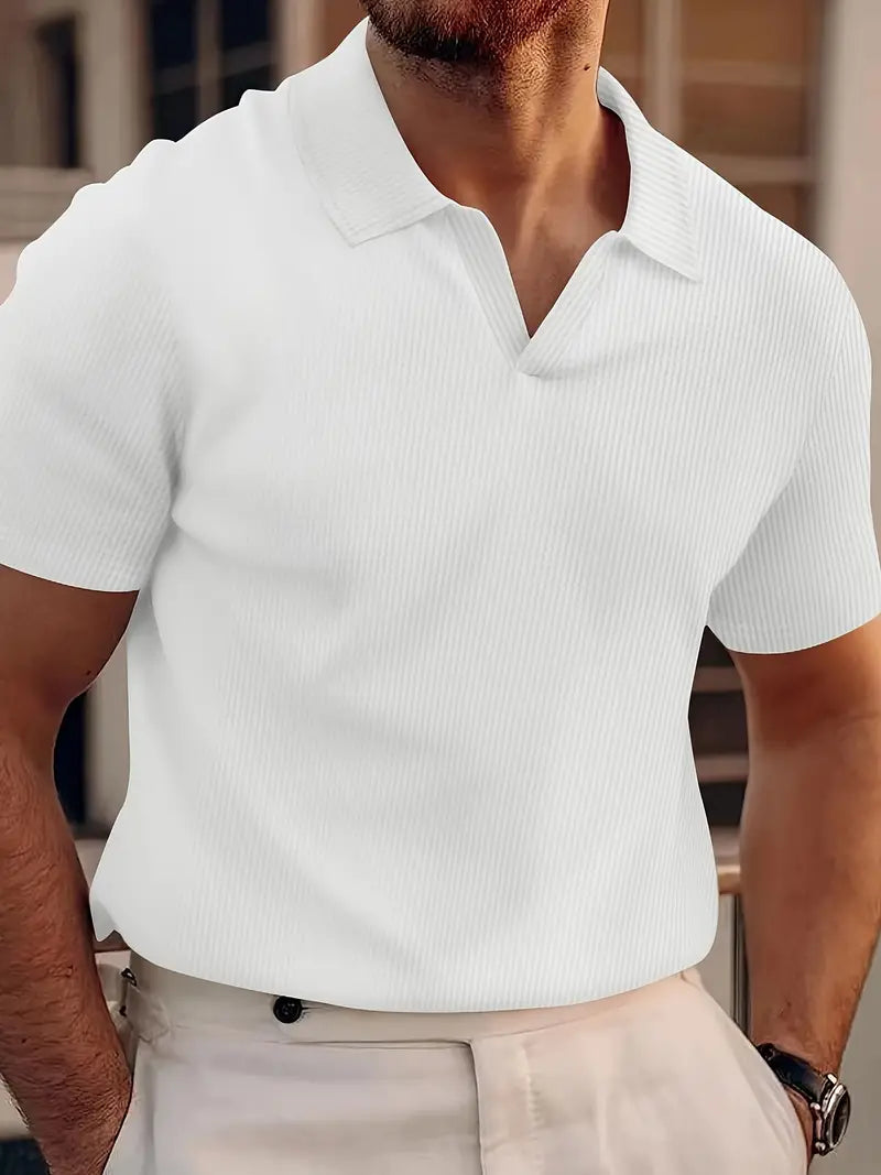 Polo pour hommes Cassius en tissu Waffle 4