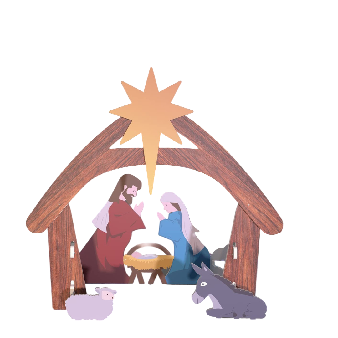 Présentoir Extérieur de Noël Scène de Nativité 3
