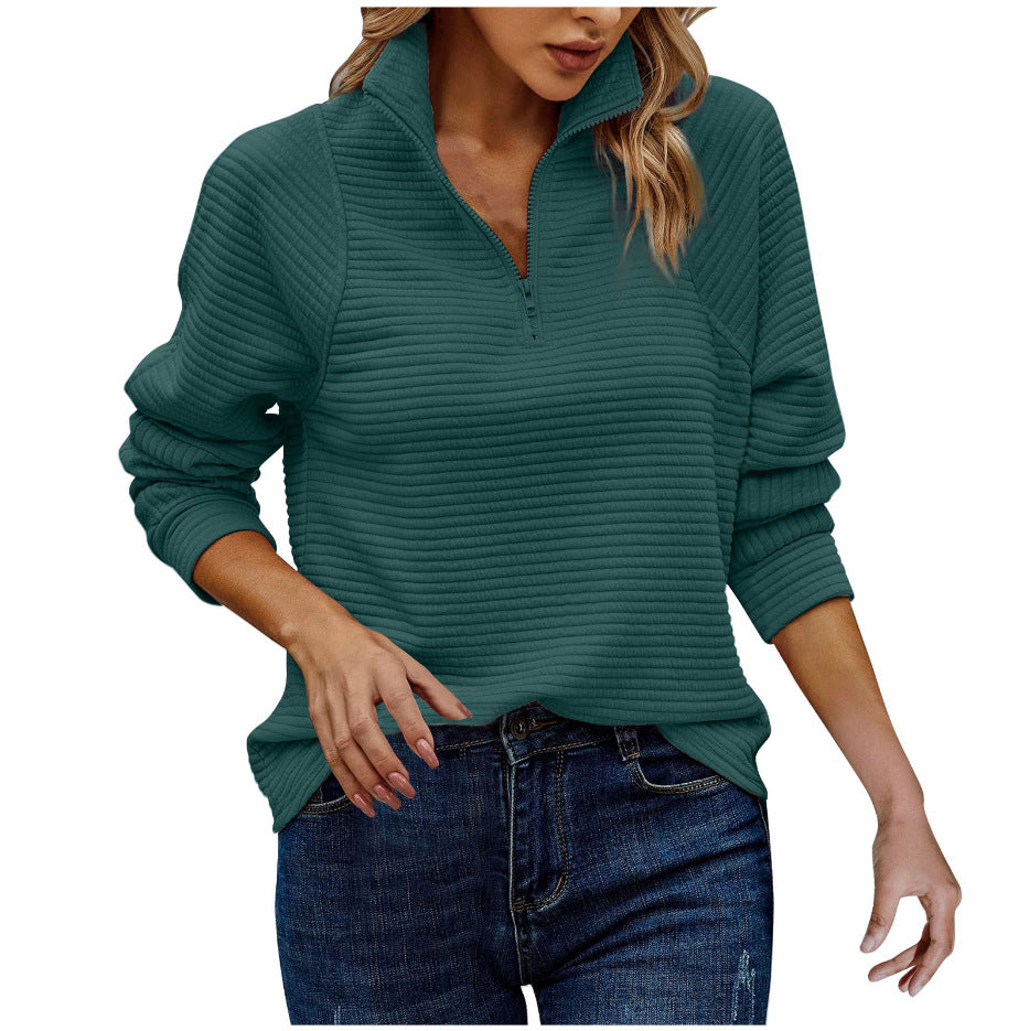 Pull-over Femme à Demi-Zip Confortable 13