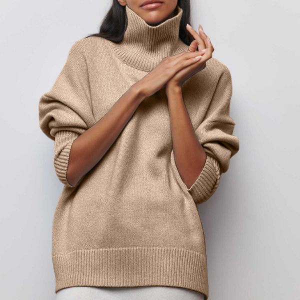 Pull-over à Col Roulé pour Femmes en Tricot 3