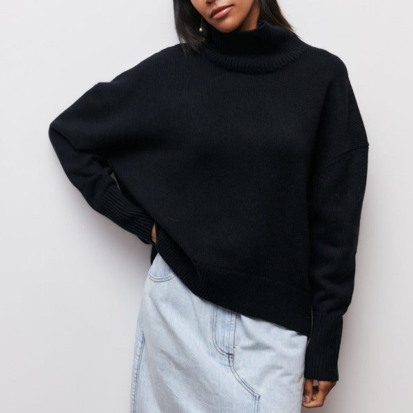 Pull-over à Col Roulé pour Femmes en Tricot 6