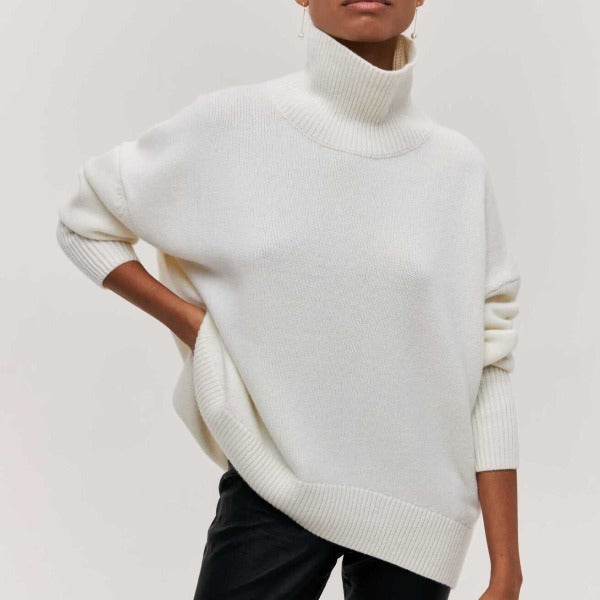 Pull-over à Col Roulé pour Femmes en Tricot 7