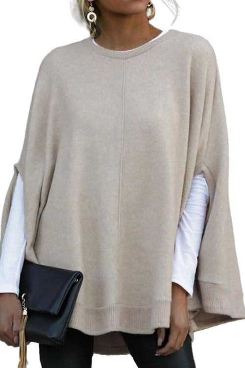 Pull-over à Manches Chauve-souris pour Femme Décontracté 0