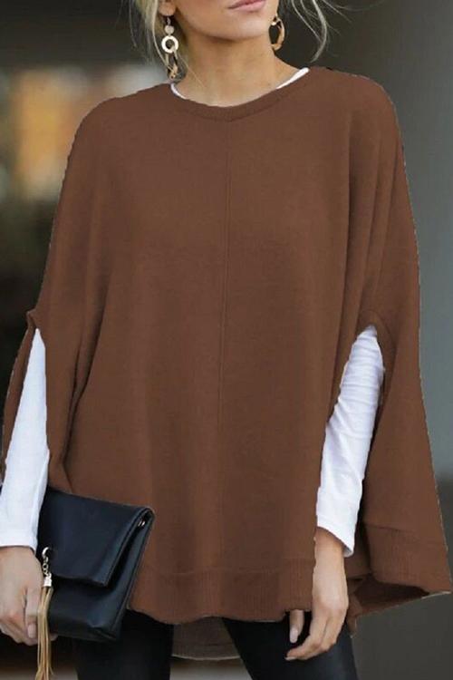 Pull-over à Manches Chauve-souris pour Femme Décontracté 2
