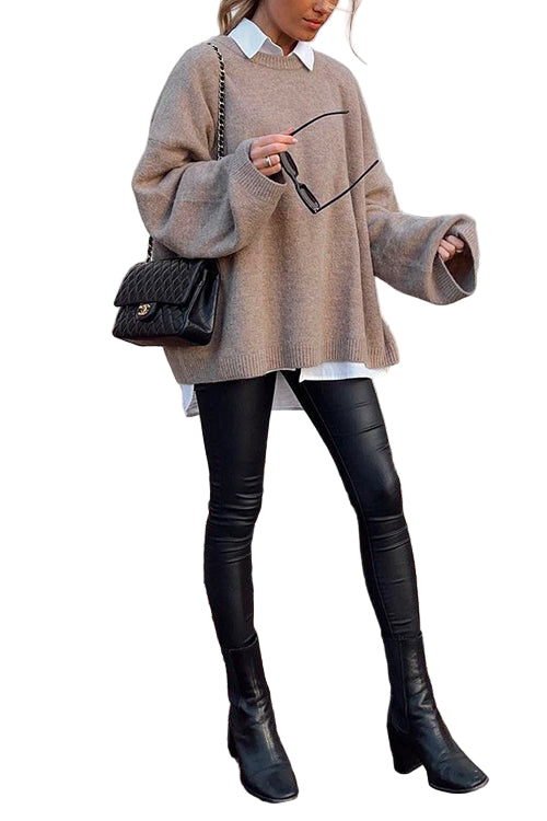 Pull Ample à Col Rond pour Femme 0