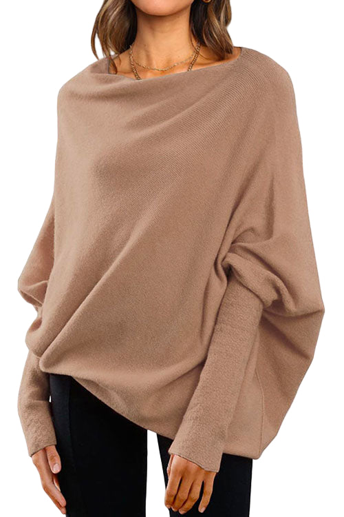 Pull Ample à Manches Chauve-Souris pour Femmes 0
