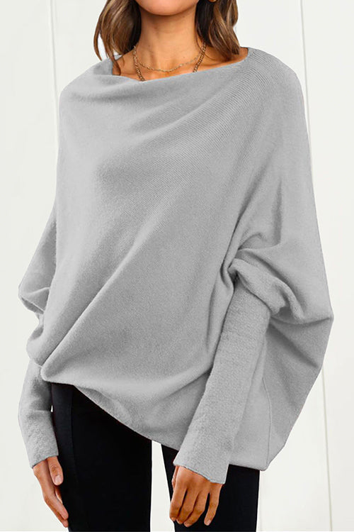 Pull Ample à Manches Chauve-Souris pour Femmes 2