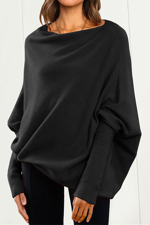 Pull Ample à Manches Chauve-Souris pour Femmes 3