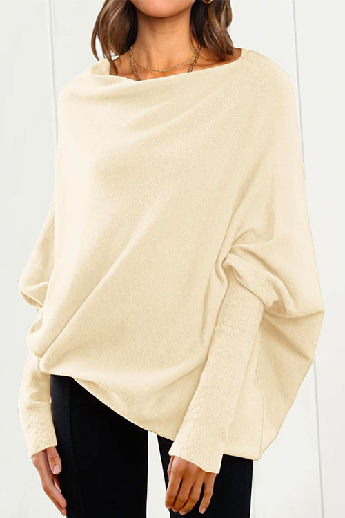 Pull Ample à Manches Chauve-Souris pour Femmes 4