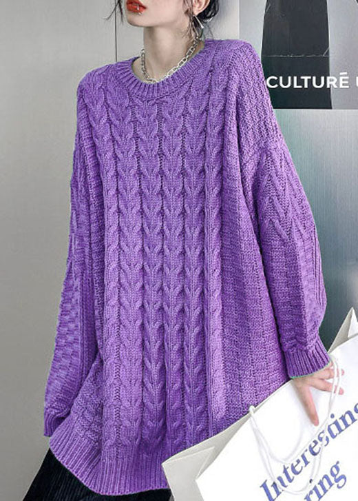 Pull Ample en Tricot Torsadé pour Femme 0