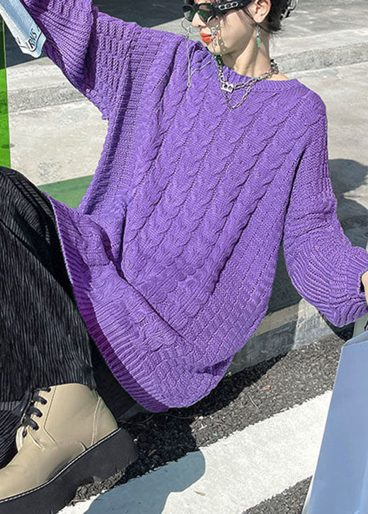 Pull Ample en Tricot Torsadé pour Femme 2