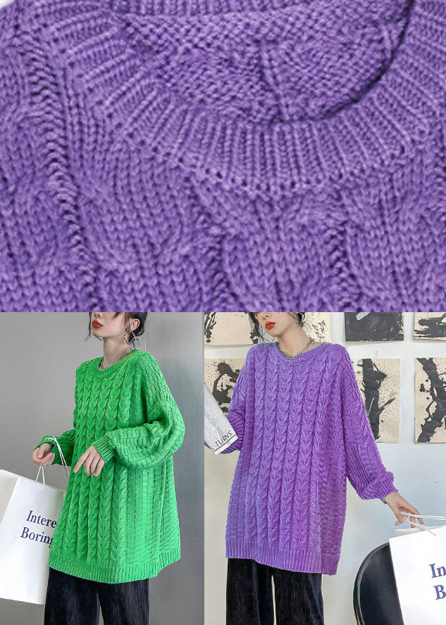 Pull Ample en Tricot Torsadé pour Femme 4