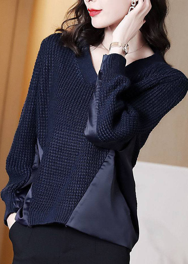 Pull Asymétrique Femme Style Navy 1