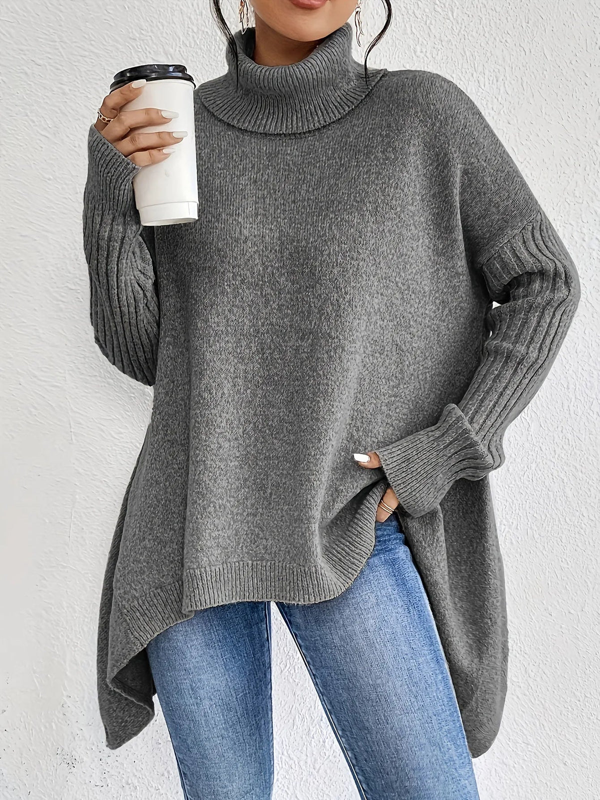 Pull Col Roulé D'Hiver Pour Femme Confortable 3