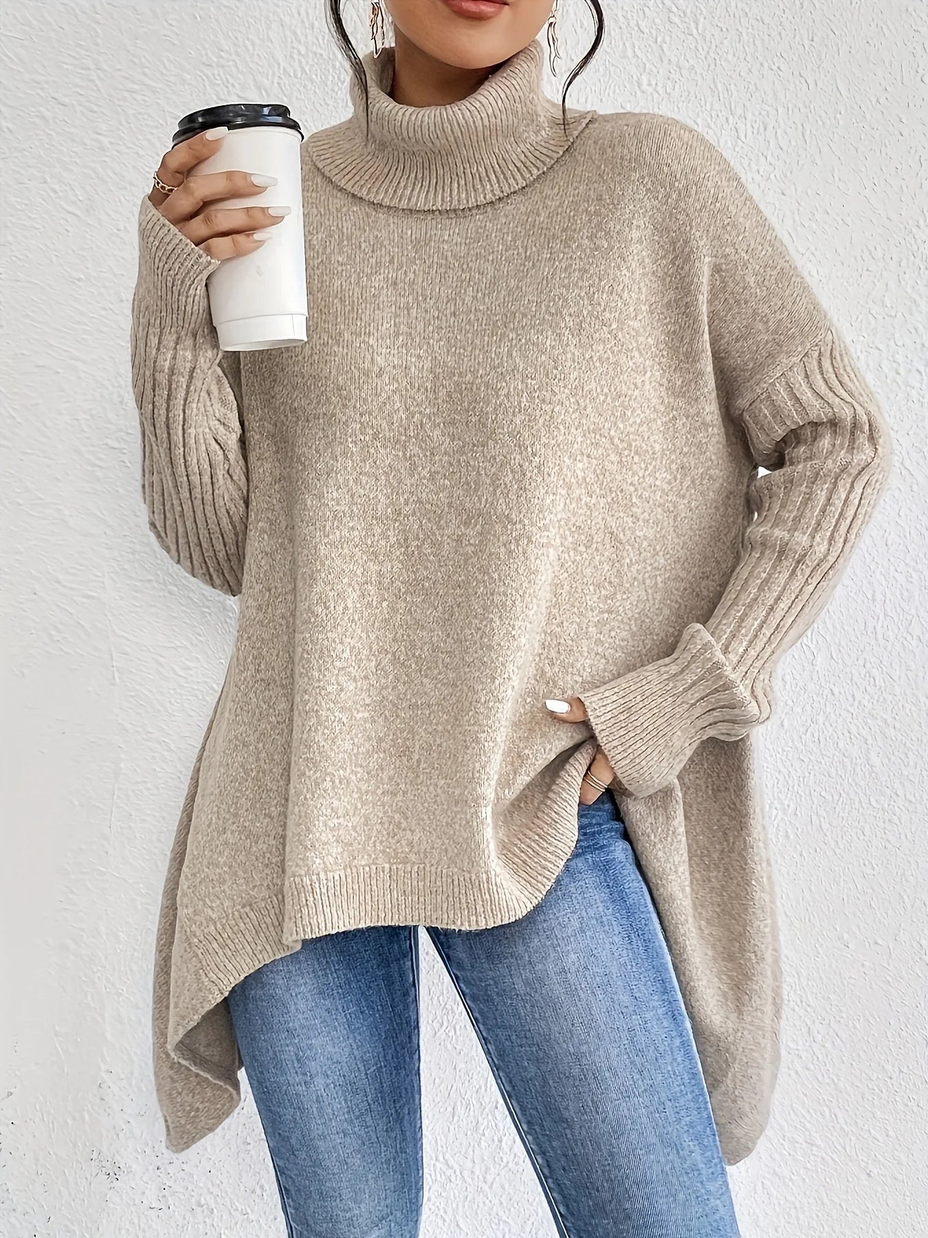 Pull Col Roulé D'Hiver Pour Femme Confortable 4