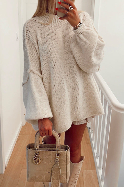 Pull Décontracté à Épaules Tombantes pour Femme 2