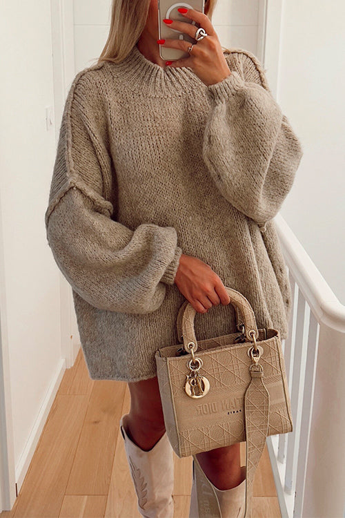 Pull Décontracté à Épaules Tombantes pour Femme 5