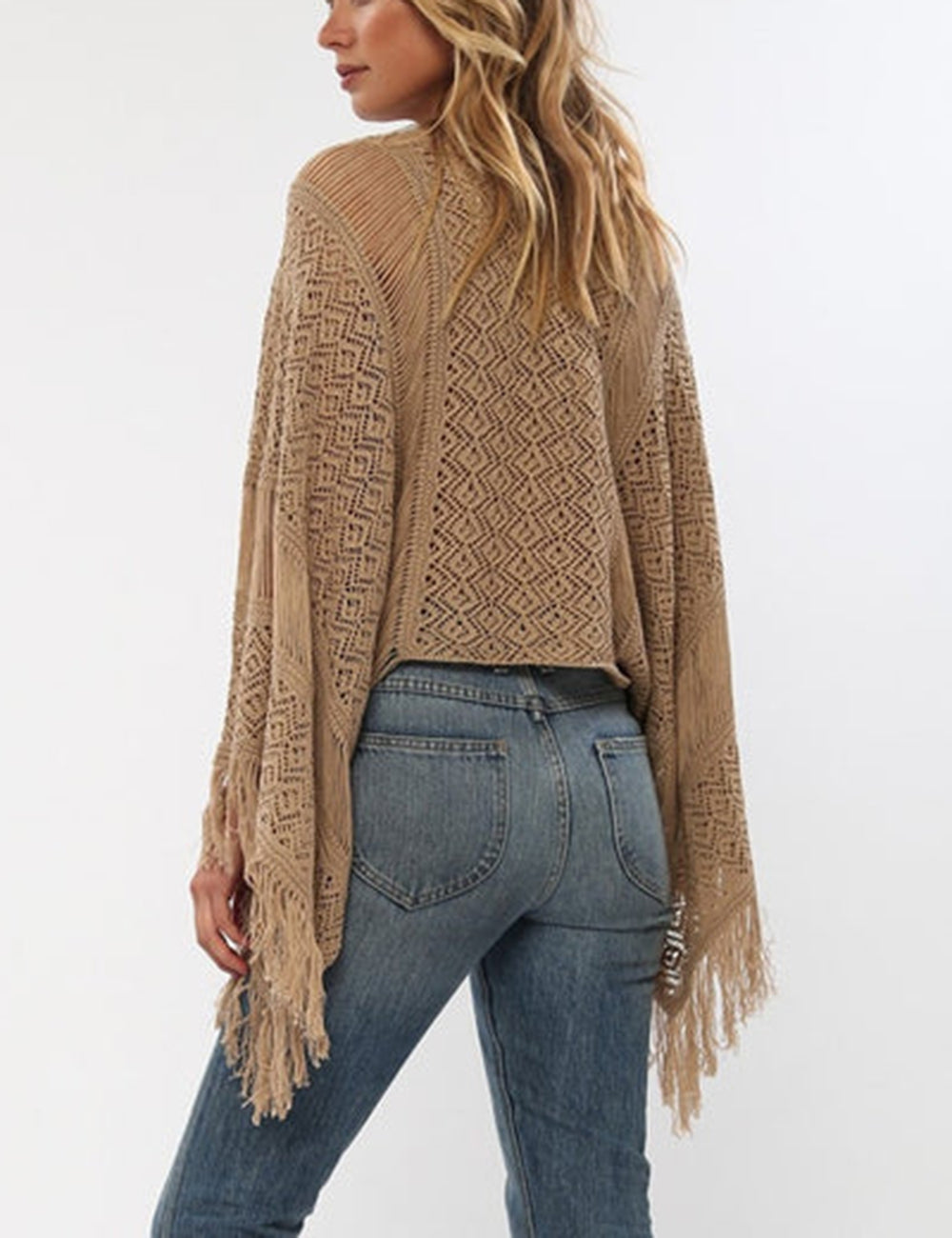 Pull Femme Au Crochet À Franges Chic 2