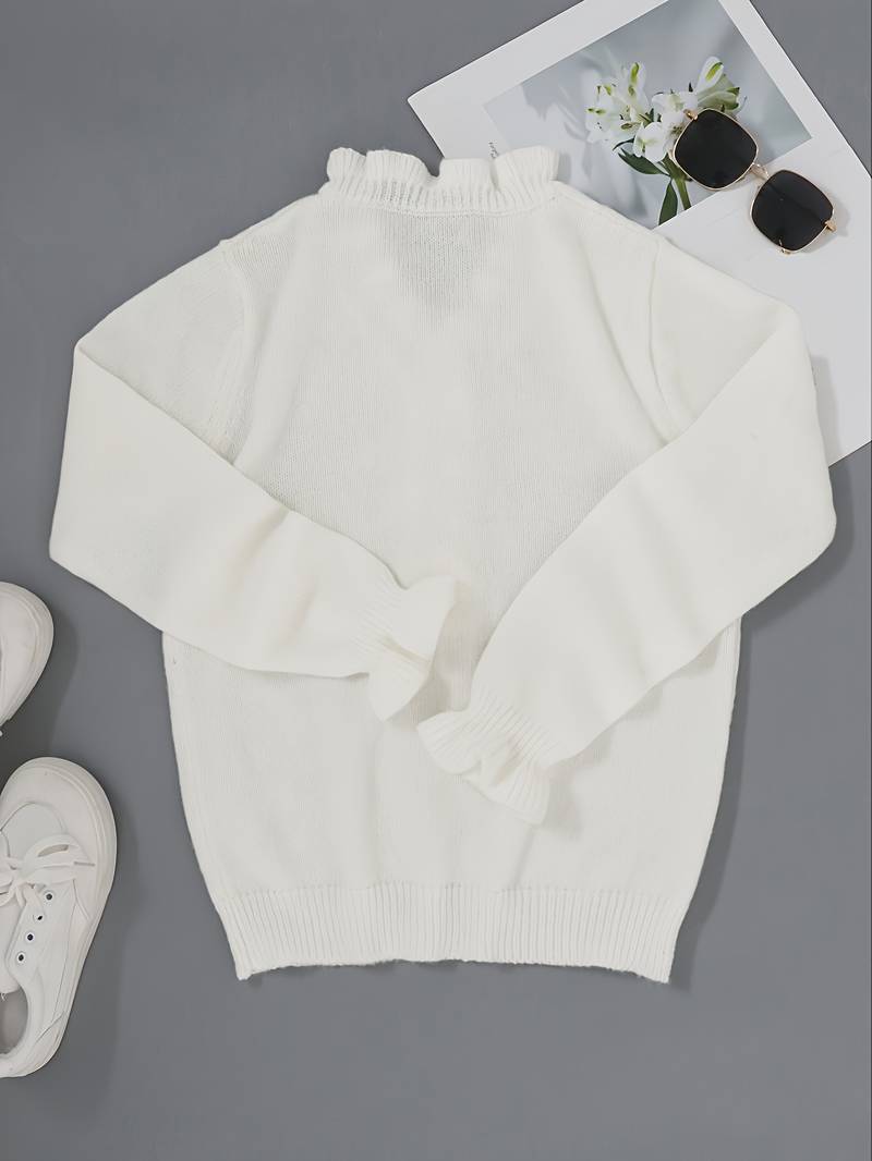 Pull Femme Chic à Col V en Matériaux Luxueux