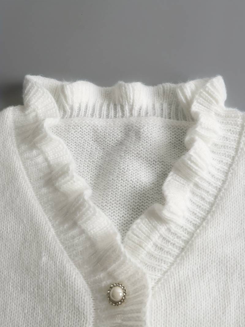 Pull Femme Chic à Col V en Matériaux Luxueux