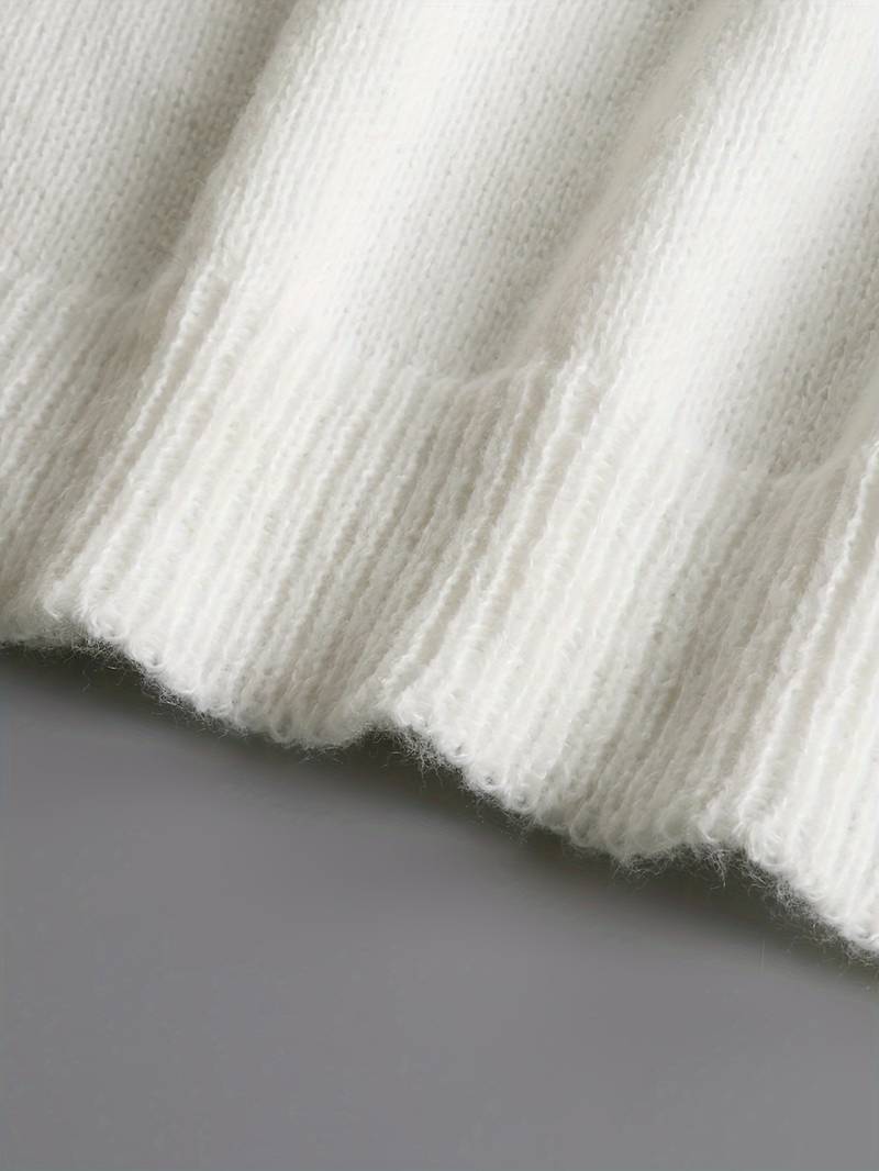 Pull Femme Chic à Col V en Matériaux Luxueux