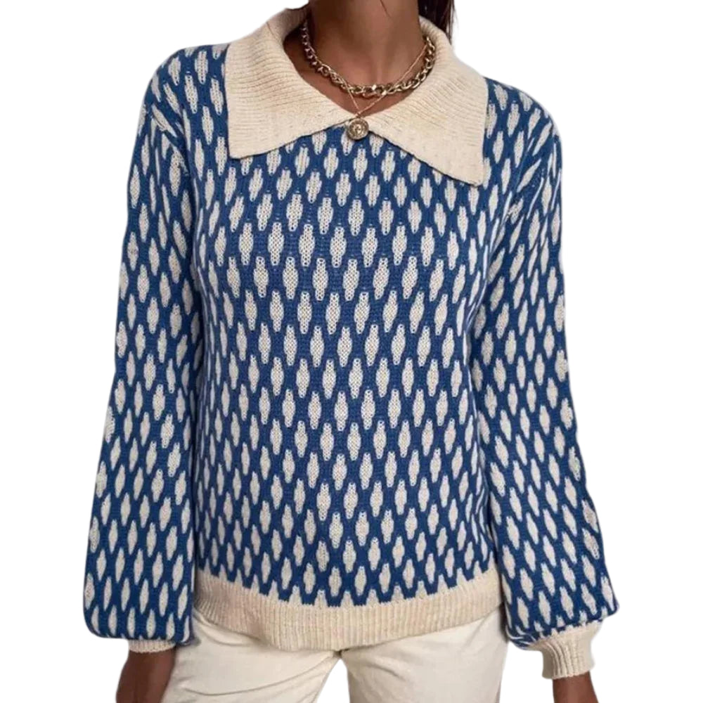 Pull Femme Chic avec Détail Col 0