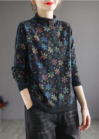 Pull Femme Col Haut Imprimé 1