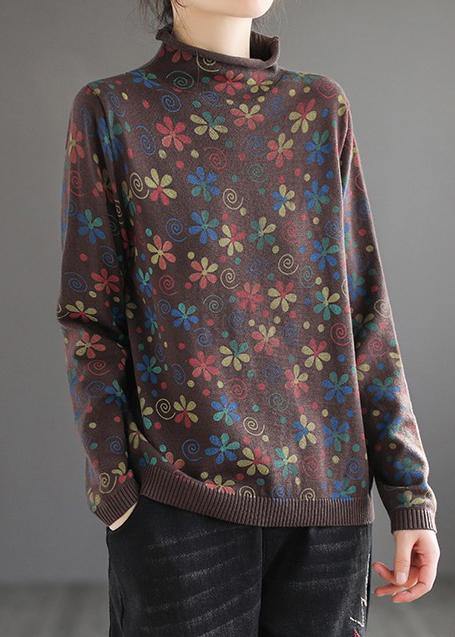 Pull Femme Col Haut Imprimé 2