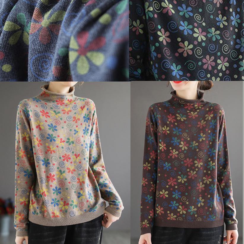 Pull Femme Col Haut Imprimé 4