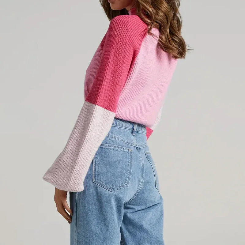 Pull Femme Col Montant Surdimensionné 1
