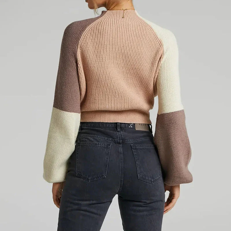 Pull Femme Col Montant Surdimensionné 2