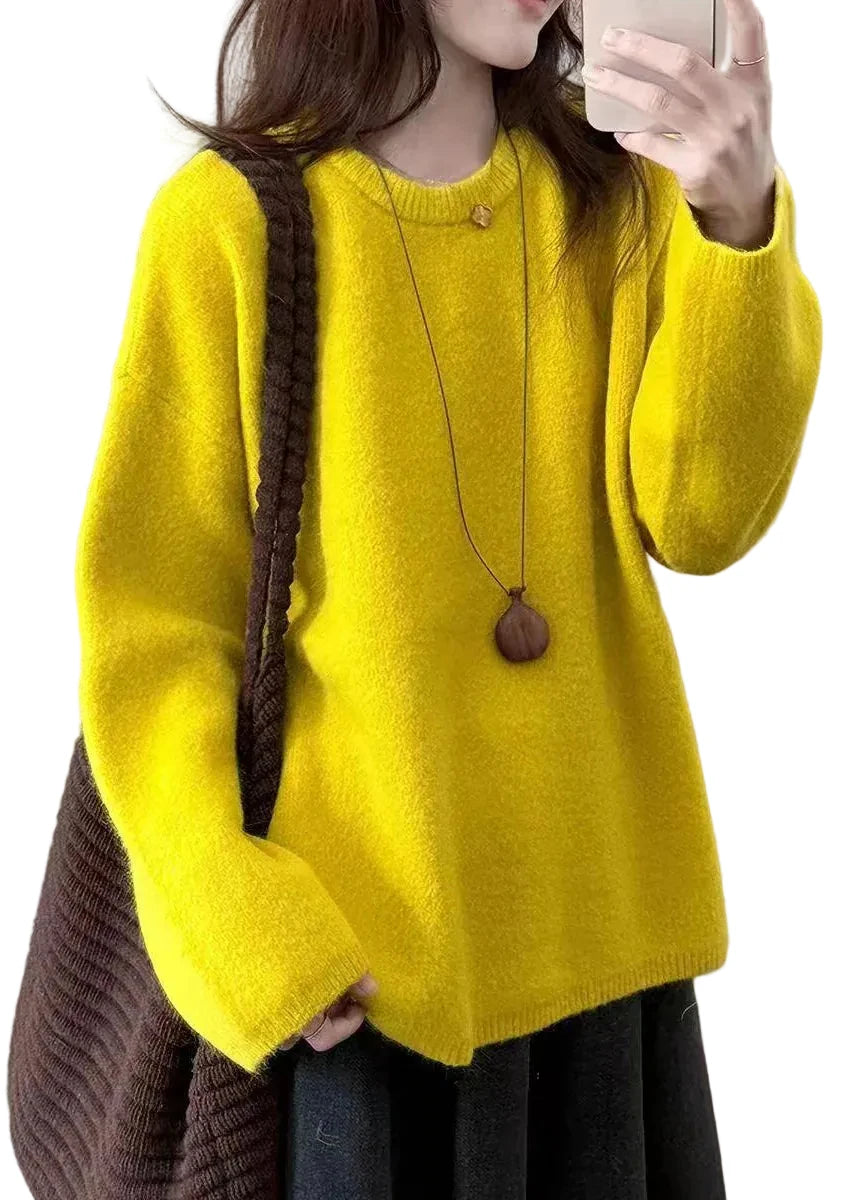 Pull Femme Col Rond Style Décontracté 0