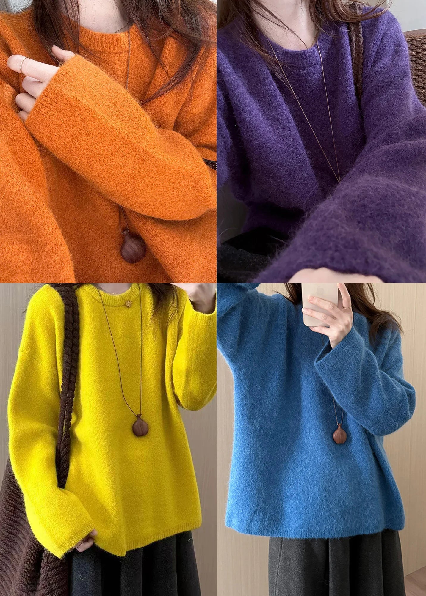 Pull Femme Col Rond Style Décontracté 4