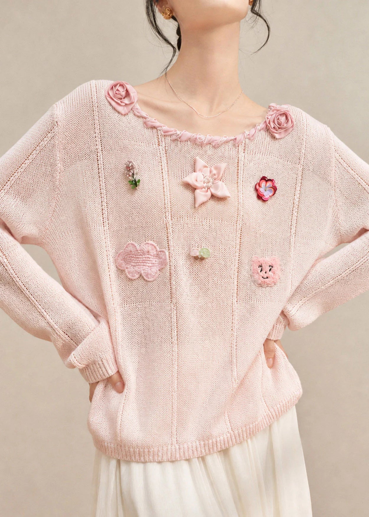Pull Femme Col Rond Style Décontracté Automnal 2