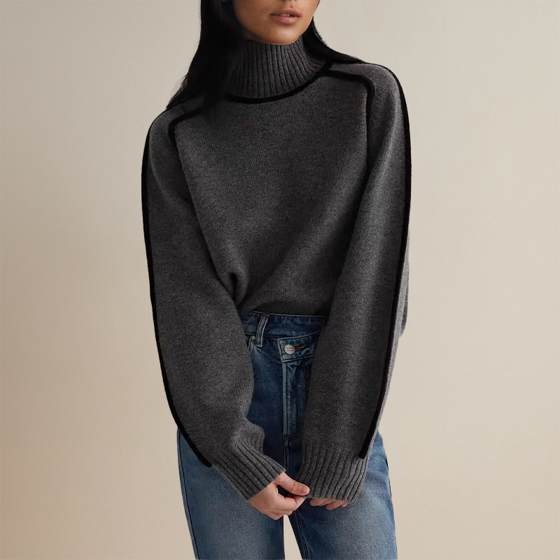 Pull Femme Col Roulé Cachemire Doux Élégant 3