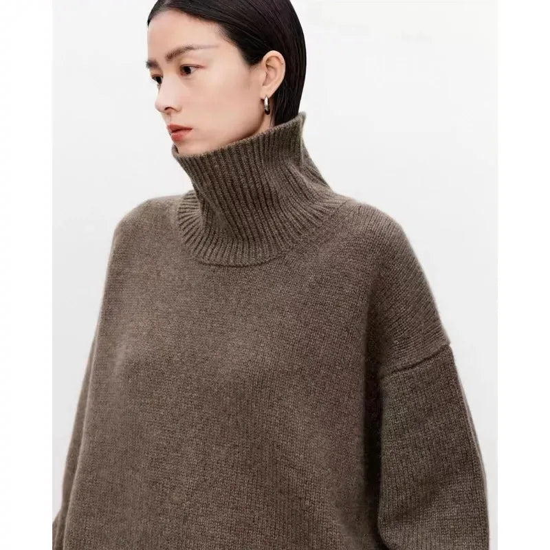 Pull Femme Col Roulé Classique Chic 4