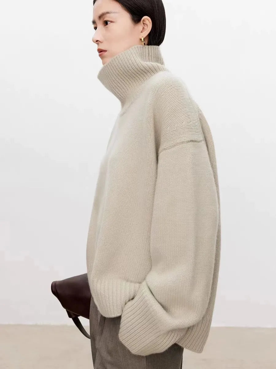 Pull Femme Col Roulé Classique Chic 7