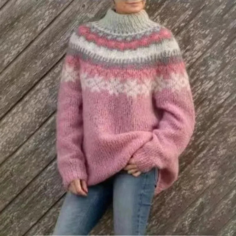 Pull Femme Coloré en Tricot à Col Rond Casual 10