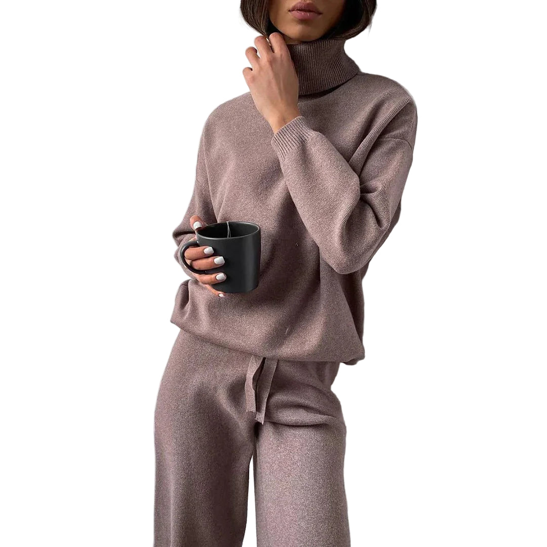 Pull Femme Décontracté Col Roulé Chic 0