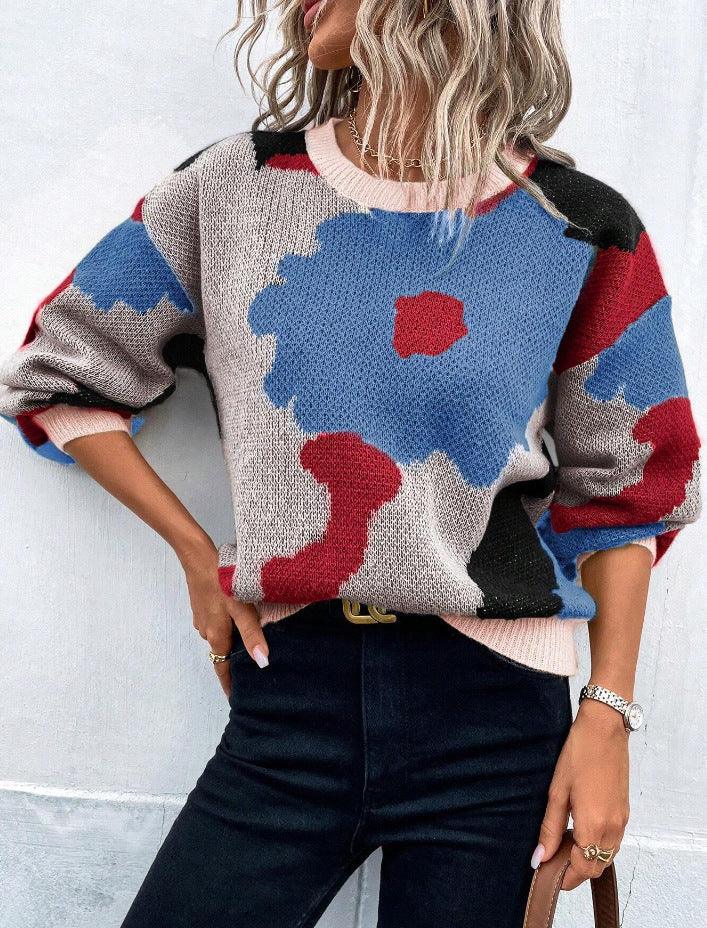 Pull Femme Décontracté à Manches Ballon 5