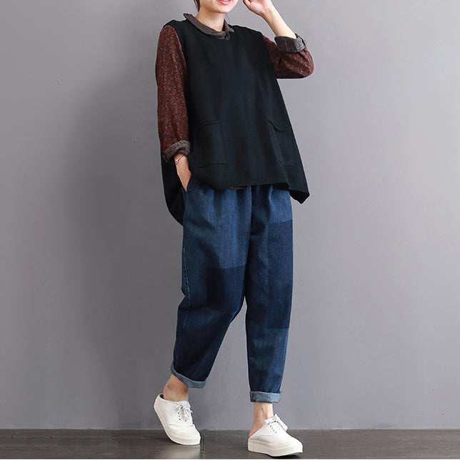Pull Femme Grande Taille à Poches Confortable et Pratique 1