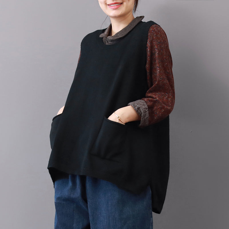 Pull Femme Grande Taille à Poches Confortable et Pratique 4