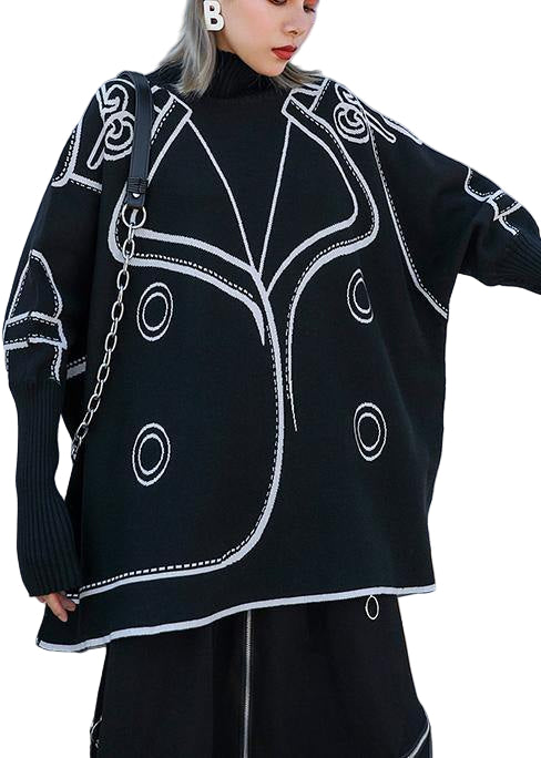 Pull Femme Imprimé à Manches Chauve-Souris 0