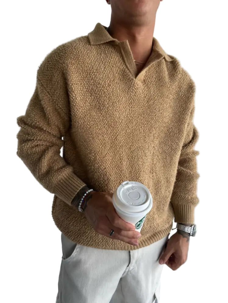 Pull Femme Oversize Bourdonnant avec Col Tricoté 0