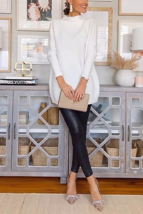 Pull Femme Oversize Col Montant Tendance 3