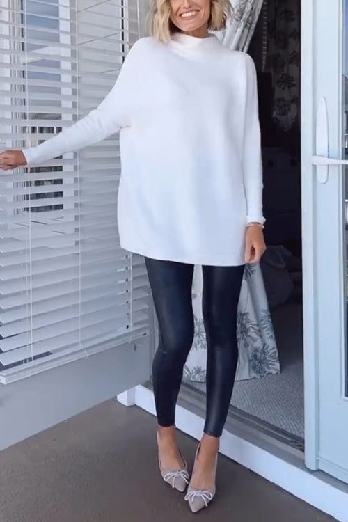 Pull Femme Oversize Col Montant Tendance 5
